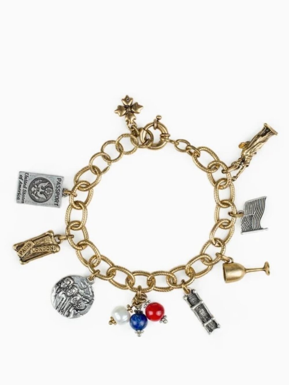Patricia Nash Bracelet Charms World Traveler USA Boho Chic